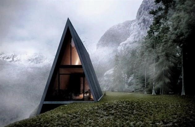 Kunyhó formájában épült ház - eredeti ötlet egy nyári rezidenciához
