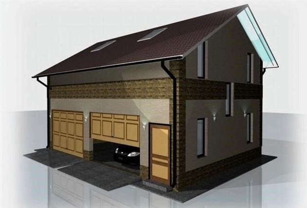 Lehetséges tetőtéri lakóház második emeletet építeni a garázs felett? Fotók, rajzok