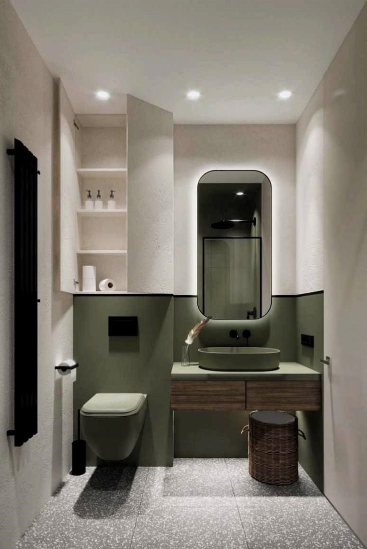 3 nm-es kis fürdőszoba kialakítása WC-vel kombinálva: fotók, leírások, színvilág (66 fotó)