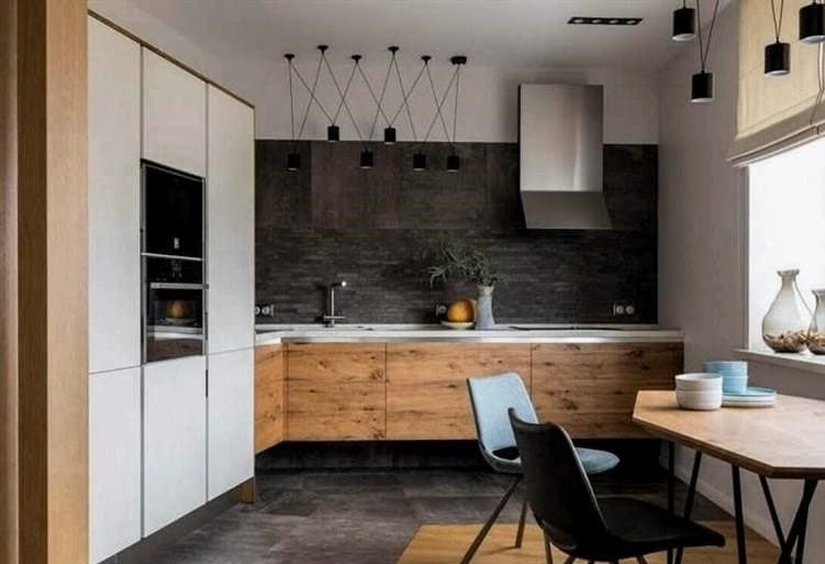 Skandináv stílusú konyha felső szekrények nélkül: IKEA egyszintű konyhák