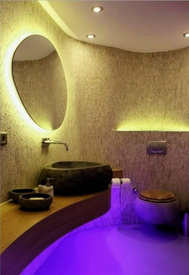 Optimális választás, a fény elrendezése a fürdőszobában