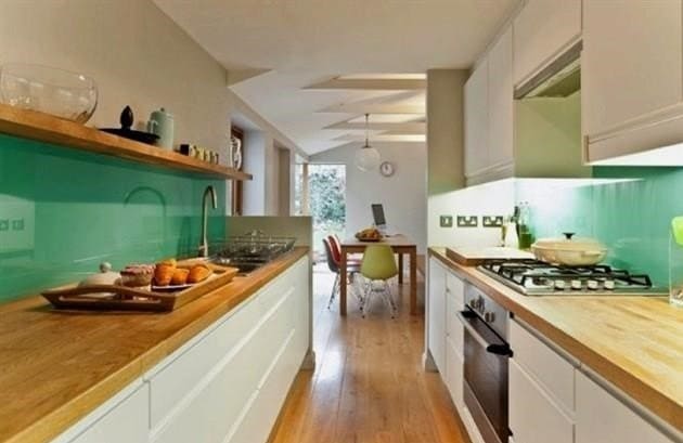 Valódi egy keskeny konyha stílusos kialakítása? (70 fotó)