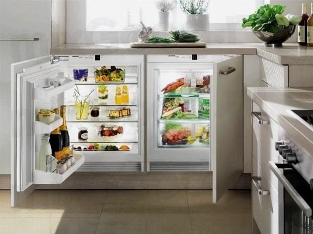 Konyhai kialakítás hűtőszekrénnyel - ötletek a helyes és racionális elhelyezéshez (97 fotó)