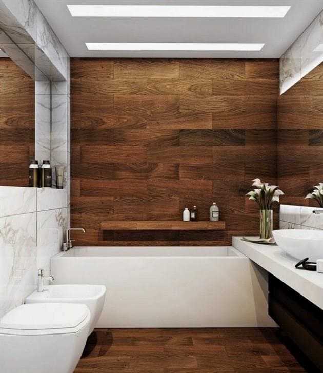 Fa a fürdőszobában: működési feltételek és megfelelő fafeldolgozás