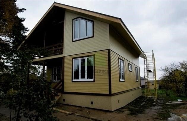 Ház ház bárból 150x150: építési technológia