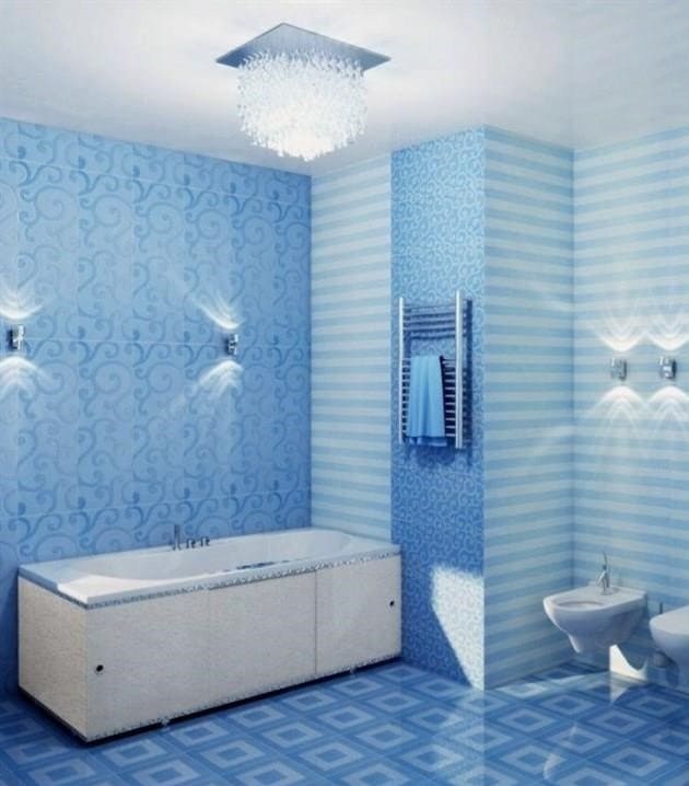 Tapéta a fürdőszobához: előnyök és hátrányok, típusok, tervezés