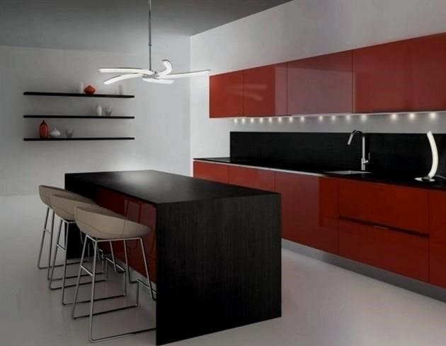 Skandináv stílusú konyha felső szekrények nélkül: IKEA egyszintű konyhák
