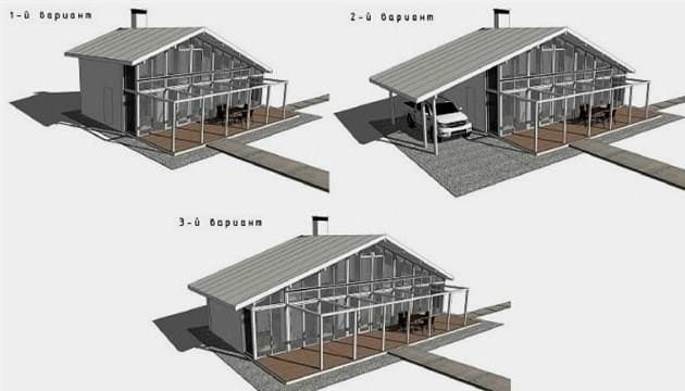 A projekt egyszintes lakóépület "Solar Machine"
