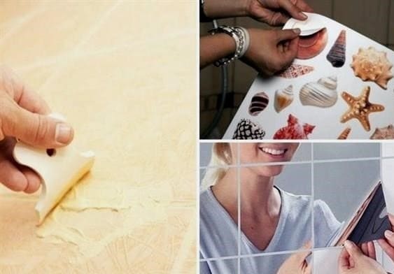 Hogyan frissítsük a konyhai csempéket dekoratív matricákkal