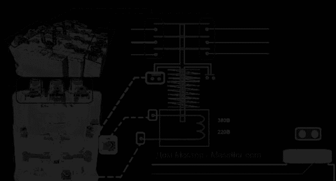 KM-40 moduláris kontaktor. Alkalmazás, eszköz és csatlakozási ábra