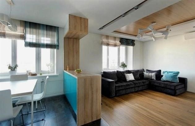 Tervezési megoldások egy 35 négyzetméteres egyszobás lakáshoz: 42 fotóötlet