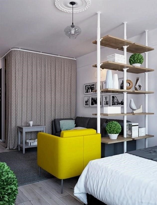 Hogyan rendezzük el helyesen a bútorokat egy egyszobás lakásban