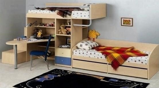 Tervezési lehetőségek egyszobás apartmanokban található gyermek sarok számára