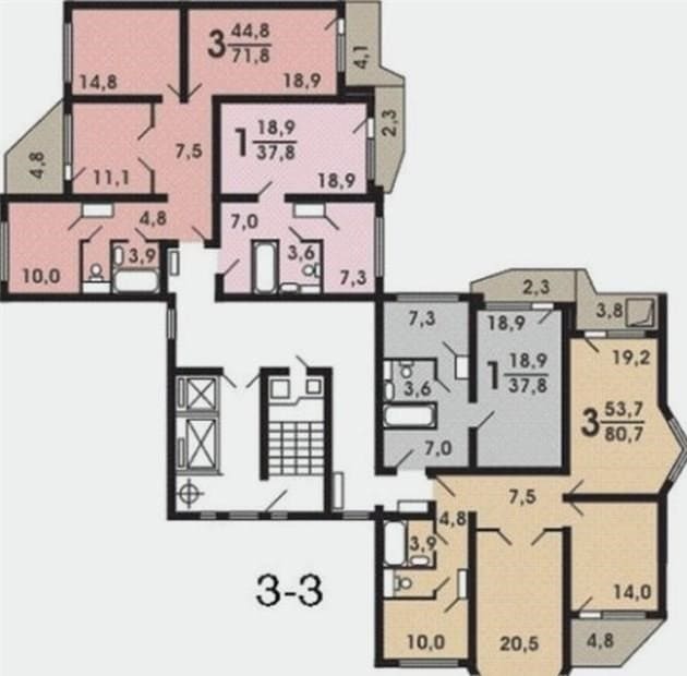 Villanyszerelő a P-44T sorozat házaiban: jellemzők, tervezés, ábra, beépítés új házakba