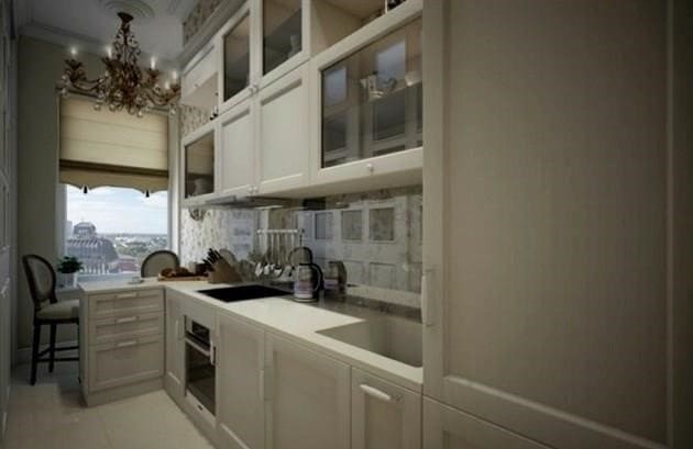 Valódi egy keskeny konyha stílusos kialakítása? (70 fotó)