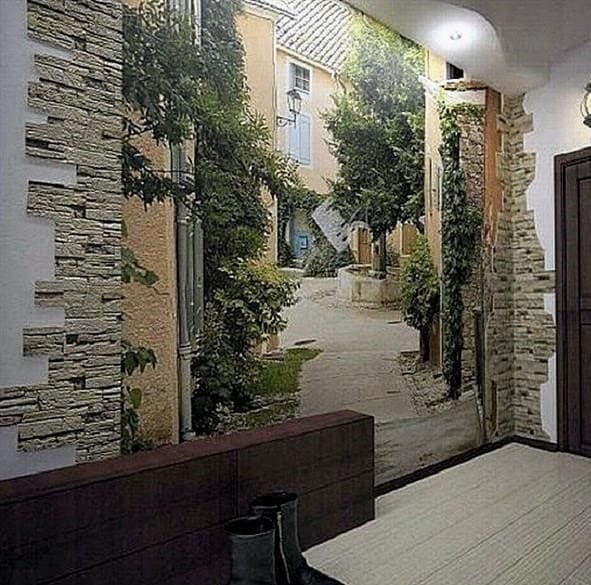 Folyosó fali dekoráció (225+ fotó): Panelek / Festmények / Kő / Tapéták