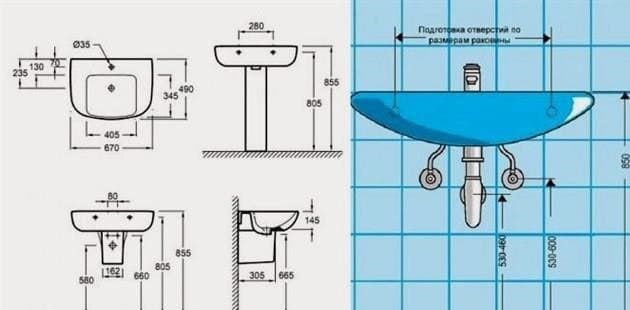 Csatorna kimeneti magassága a mosdó alatt: a mosogató magassága?