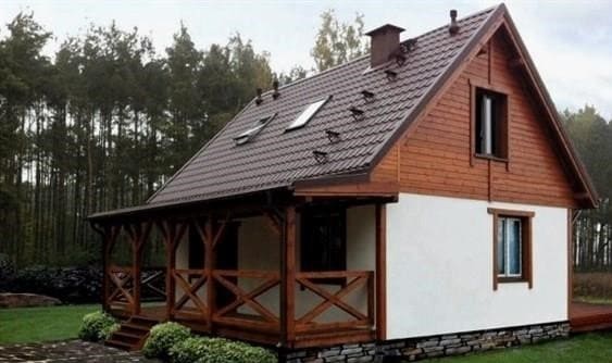 Többszintű 3D házterv 10-től 13-ig tetőtérrel ellátott habtömbökből és garázzsal