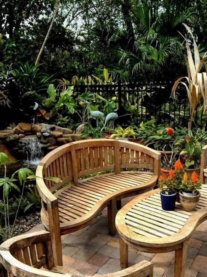 Kerti pad, mint a kert díszítő eleme - típusok, választott jellemzők és felhasználás (150 fotó)