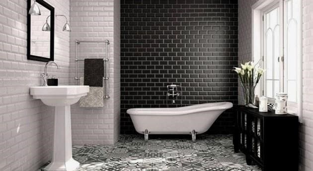 Vaddisznó csempe: fürdőszoba méretek, fehér kerámia, fotók, Keramin csempék típusai és beépítése a belső térbe