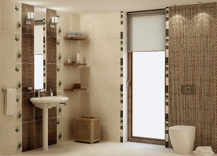 Fürdőszoba csempék (51 fotó): a stílusos kialakítás és stíluslehetőségek titkai