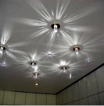 LED lámpák feszített mennyezethez (45 fotó): beépítési jellemzők. Diódaszalagok és egyéb típusok