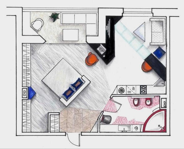 Konyhával kombinált nappali kialakítása (45 fotó): bárpult, szigetrendezés, eredeti tervezési lehetőségek