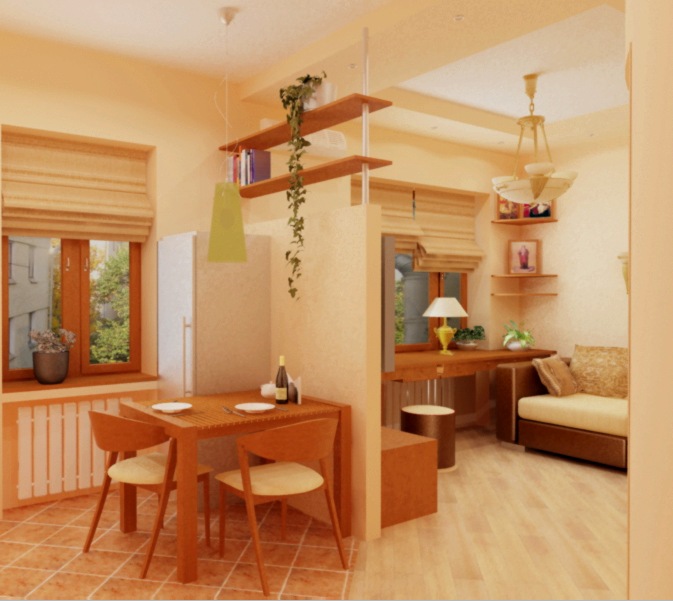 Konyha-nappali (45 fotó): belső tér, a kombinálás előnyei és hátrányai