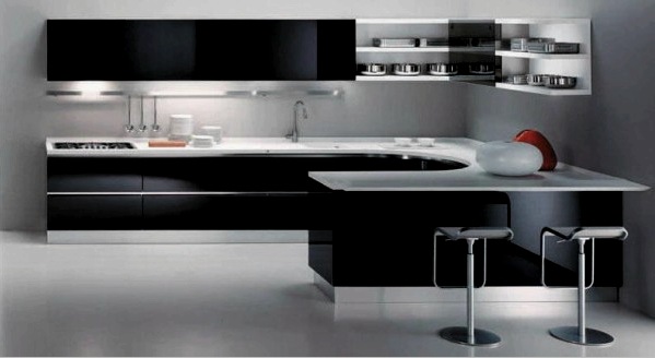 Modern konyhák (36 fotó): tervezés, a tervezési projekt fejlődését befolyásoló tényezők, csúcstechnológia, minimalizmus és tetőtér