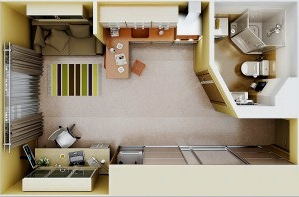 Stúdió apartman kialakítása 30 m² (36 fotó): rendezés, dekoráció, felszerelés és világítás
