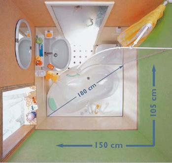 Egy kis fürdőszoba belseje (48 fotó). A mosógép elhelyezése. A kombinált fürdőszoba jellemzői. Színek és világítás. Választható WC, tükör és kiegészítők