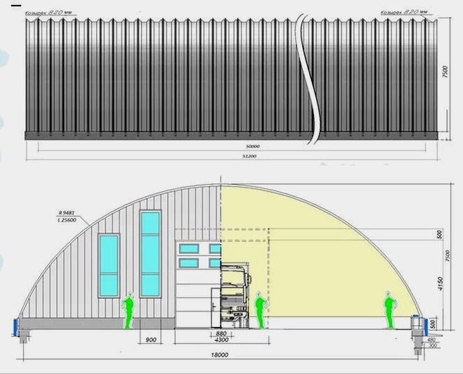 Keret nélküli hangár készítése - könnyű íves szerkezetek építésének 5 szakasza