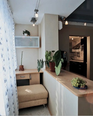 Konyha belső területe 9 m² (30 fotó): a szoba növelése és erkélyes kombinációja