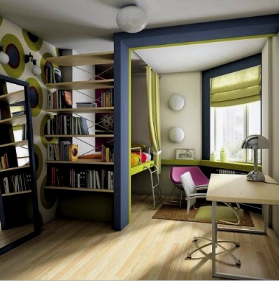 Egyszobás lakás kialakítása fülkével (30 fotó): konyha, gyermekszoba, dolgozószoba és hálószoba elrendezése