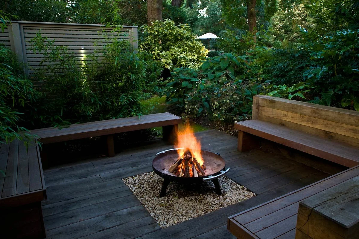 Styling egy tűzrakóhely a kertben: tervezési ötletek