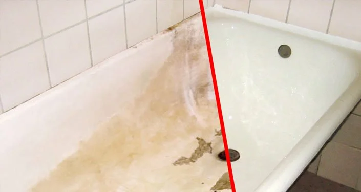 A piszkos fürdőkádat 5-7 perc alatt új állapotba tisztítja Megfizethető és gyors